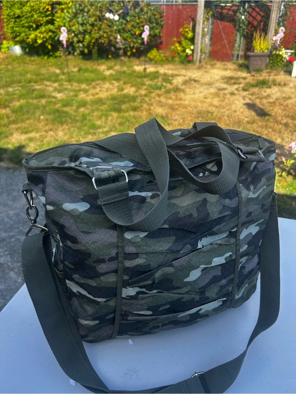 Thirty One All Pro Tote Bag Men's Camouflage with Shoulder Strap Sz 16”X15”X9”